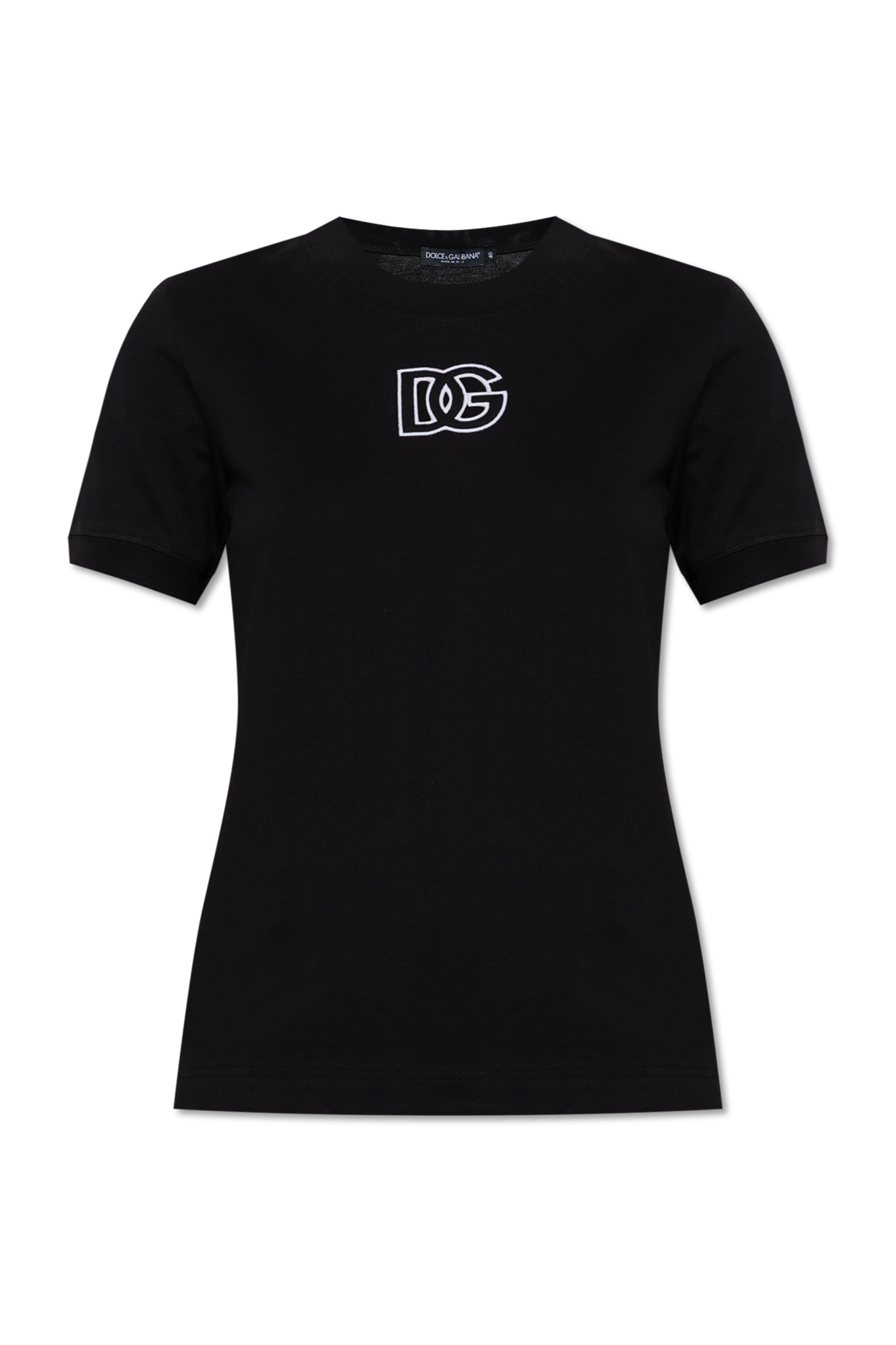 Black T-shirt with embroidered logo Dolce & Gabbana - Vitkac